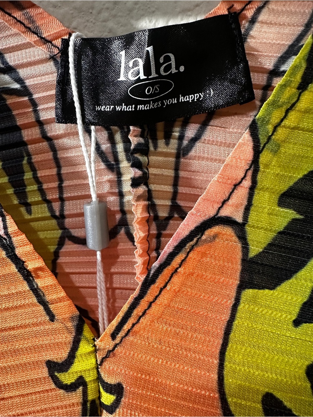 Dressed in LALA Bright Floral Circle Skirt in Black, Pink, Yellow, Blue - Picture 5 of 7